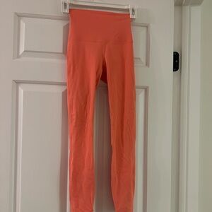 Size 2 peach coral pink lululemon leggings